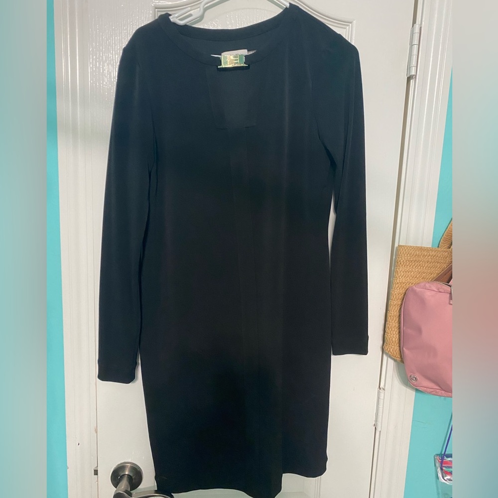 Black Calvin Klein Long Sleeve Dress